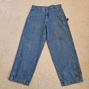 Evolution Baggy Barrel Carpenter Jeans Men 36x32 Blue Denim Grunge Hip Hop Y2K